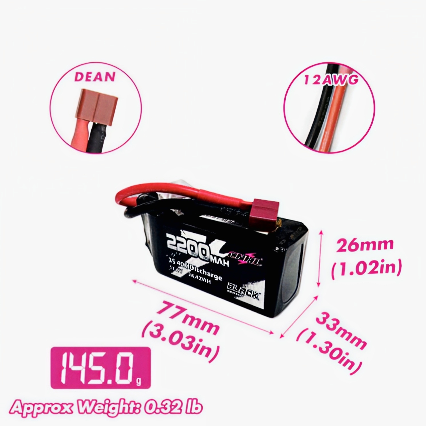 2 stuks CNHL 3S Lipo-batterij, - Drone Battery 3S recensie en prijs