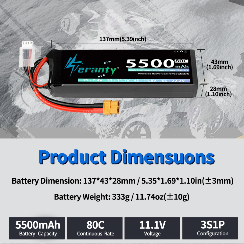 1/2 stuks TERANTY 3S Lipo-batt - Drone Battery Lipo recensie en prijs